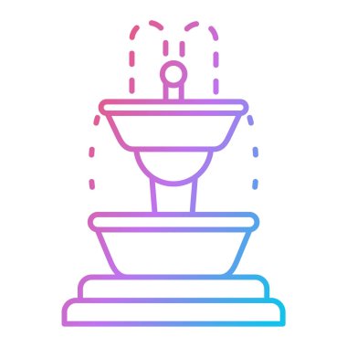 Çeşme simgesi, vektör çizimi 