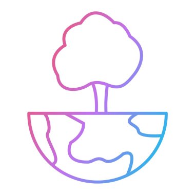 Bir bitki simgesinin vektör illüstrasyonu