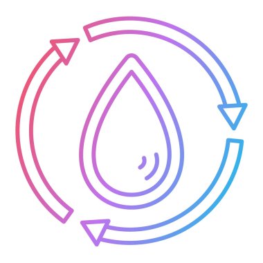 Su damlası ikon vektörü. İnce çizgi işareti. izole edilmiş sınır sembolü çizimi