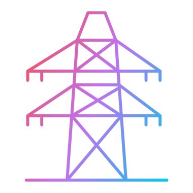 Modern mimari ve teknoloji simgesinin vektör çizimi