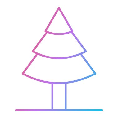 Noel ağacı simgesi vektör illüstrasyonuName