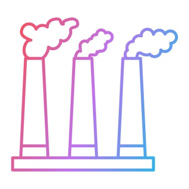 Fabrika binası ikon vektör çizimi tasarımı