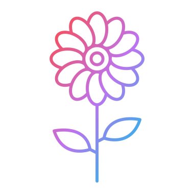 çiçek simgesi vektör illüstrasyonu