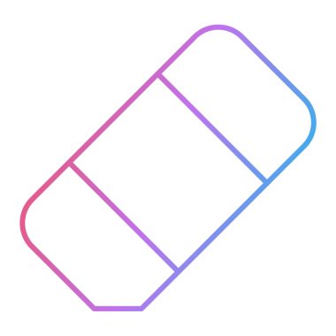 silgi simgesi vektör illüstrasyonu