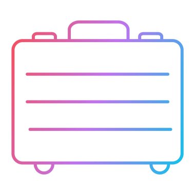 bavul ikonu vektör illüstrasyonu