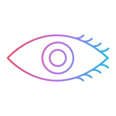 Göz çizgisi simgesi, vektör çizimi