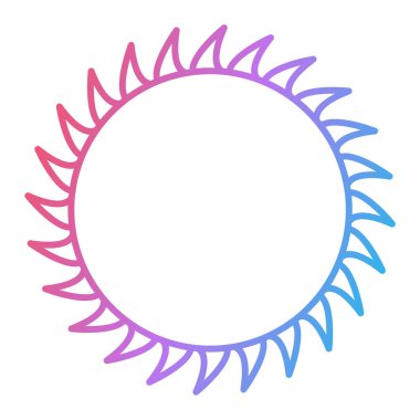 Güneş ikonu. Web için çiçek vektör simgelerinin özet çizimi