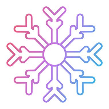 kar Tanesi simgesi vektör çizimi