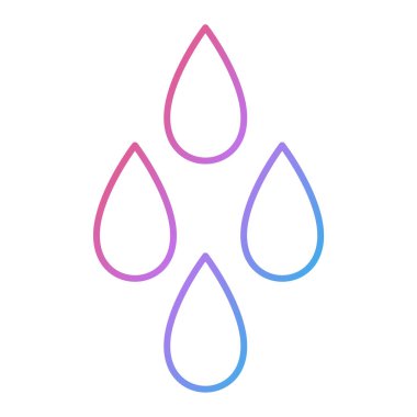 Su damlaları ikon. Web için kan vektör simgelerinin özet çizimi