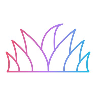 Çim simgesinin vektör illüstrasyonu