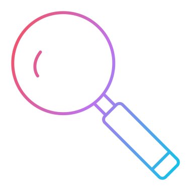 Büyüteç simgesi. vektör illüstrasyonu