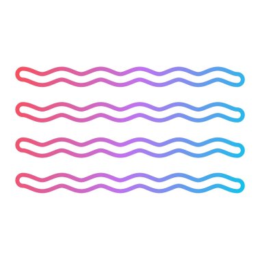 Deniz dalgası ikonu. İnce çizgi sembolü. vektör illüstrasyonu.