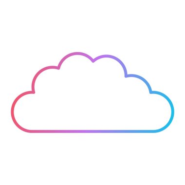 Bulut simgesi. Vektör illüstrasyonu