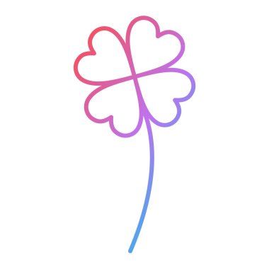 Yonca yaprak ikonu vektör illüstrasyon tasarımı