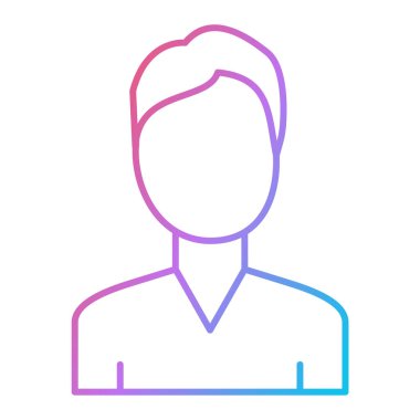 Avatar Adam simgesi. İnsanların insan vektör illüstrasyonunu özetle. izole arkaplan.