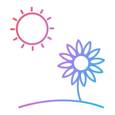 çiçek simgesi vektör illüstrasyonu