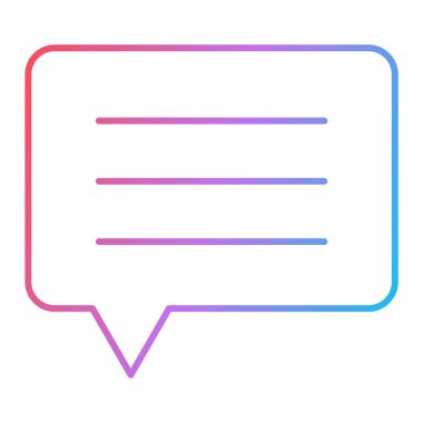 Sohbet kabarcığı vektör illüstrasyonu