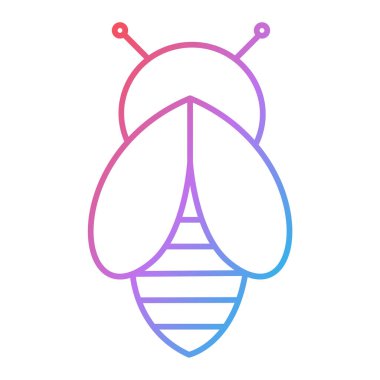 Arı böceği simgesi vektör illüstrasyon tasarımı