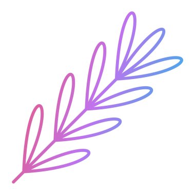 Mor ve beyaz bir çiçeğin vektör çizimi