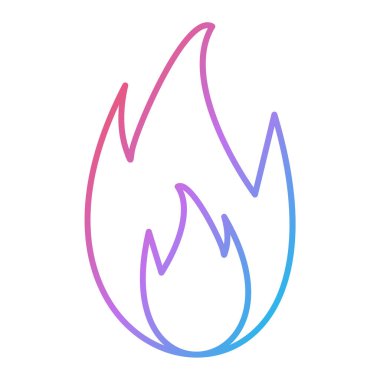 Bir alev simgesinin vektör illüstrasyonu