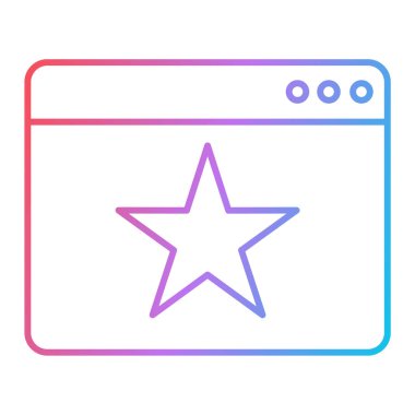 tarayıcı simgesi vektör illüstrasyonu