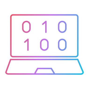 Laptop modern simgesinin vektör illüstrasyonu