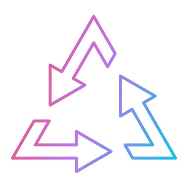 Modern b 'nin vektör gösterimi geri dönüşüm simgesinden yoksundur