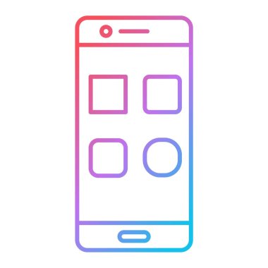 akıllı telefon simgesi vektör illüstrasyonu