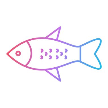 balık simgesi vektör illüstrasyonu