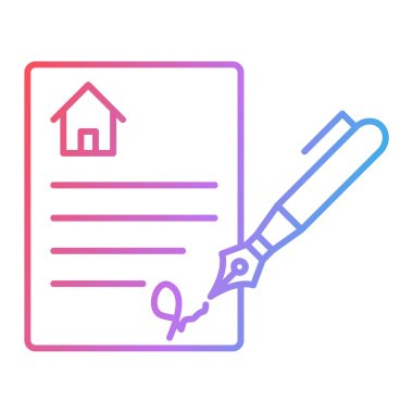 Bir sözleşme simgesinin vektör illüstrasyonu