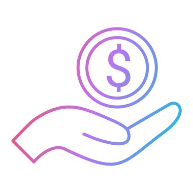 dolar para simgesi, vektör illüstrasyonu