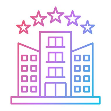 Otel simgesi vektör illüstrasyonu