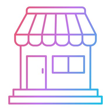 Mağaza. Web simgesi basit illüstrasyon