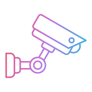 Güvenlik kamerası simgesi. Düz dizayn. vektör illüstrasyonu.