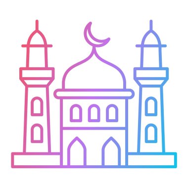 Cami Web simgesi basit illüstrasyon