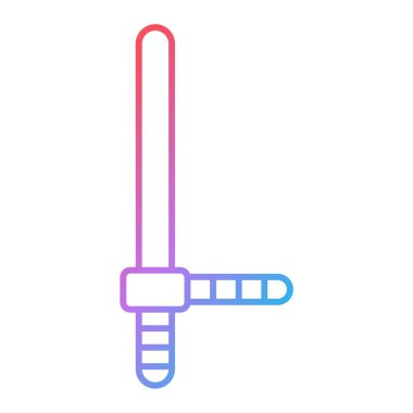 Kılıç simgesi. Yarasa vektörünün özet çizimi ve ağ için tema ögelerini doldur