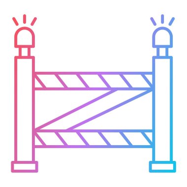 bariyer simgesi vektör illüstrasyonu