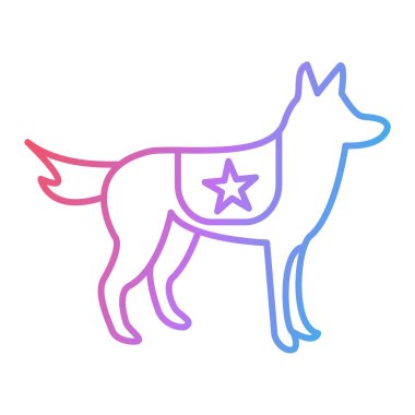 köpek simgesi vektör illüstrasyonu