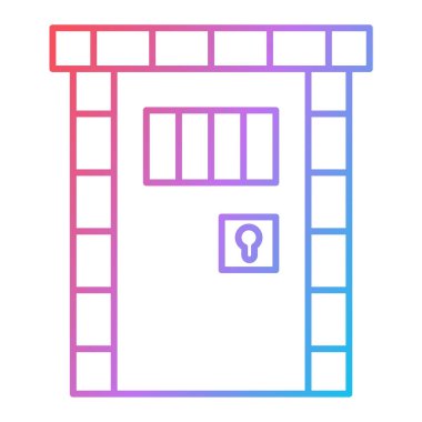 Geçit modern simgesinin vektör illüstrasyonu