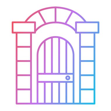 Bir bina simgesinin vektör illüstrasyonu