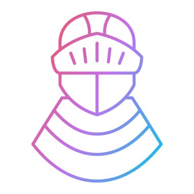 Web ve mobil uygulama tasarımınız için beyaz arkaplanda izole edilmiş kask simgesi vektörü, itfaiyeci logosu konsepti