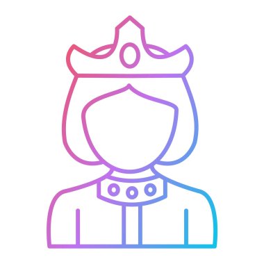 Şapka çizgisi ikon vektör illüstrasyon tasarımlı kadın