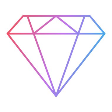 Elmas simgesi vektör illüstrasyonu