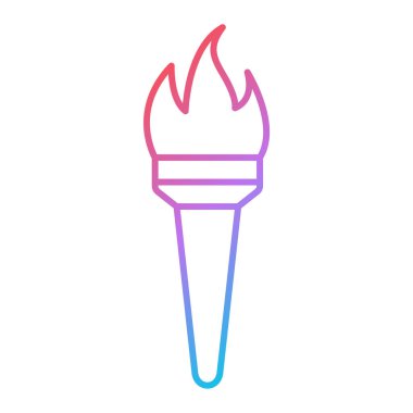 Meşale simgesi. vektör illüstrasyonu