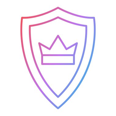 Kurdeleli kalkan ve yıldız ikonu. vektör illüstrasyonu