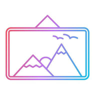 Beyaz arkaplanda izole edilmiş bir dağ simgesi resmi