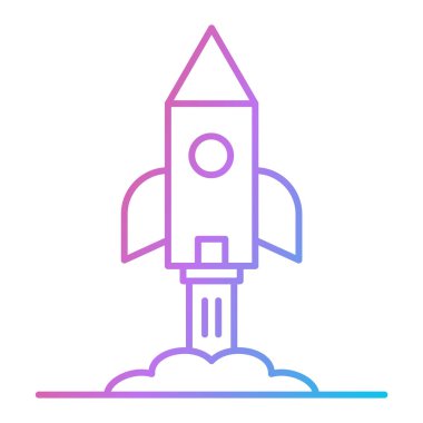 roket fırlatma simgesi vektör çizimi