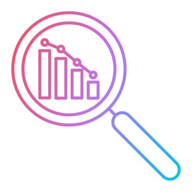 Büyüteçle büyüteç ve beyaz bir arkaplan. vektör illüstrasyonu