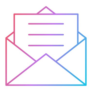 İleti simgesi vektör illüstrasyon tasarımı içeren zarf