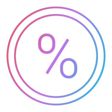 yüzde simgesi vektör illüstrasyonu